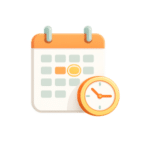 Kalender mit Uhr als Symbol für Ablauf, Terminplanung und Durchführung einer Entrümpelung