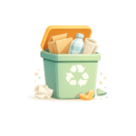 Umzugskartons mit Recycling-Symbol für fachgerechte Entsorgung und Leistungen bei Entrümpelung